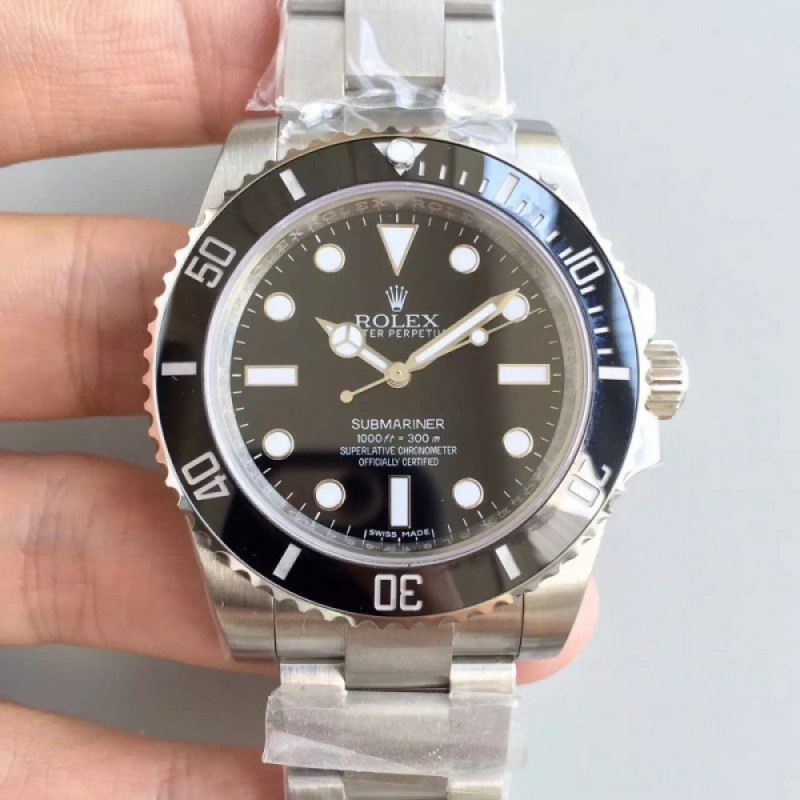 Rolex Submariner 114060 V7S Stainless Steel Black Dial Swiss 3130