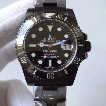 Rolex Submariner Date 116610LN Pro-Hunter JF PVD Black Dial Swiss 2836-2