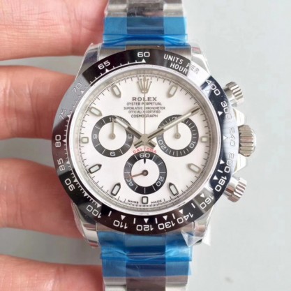 Rolex Daytona Cosmograph 116500LN N Stainless Steel White Dial Swiss 4130 Run 6@SEC