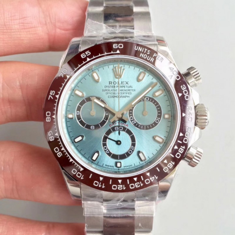 Rolex Daytona Cosmograph 116506 N Stainless Steel Ice Blue Dial Swiss 4130 Run 6@SEC