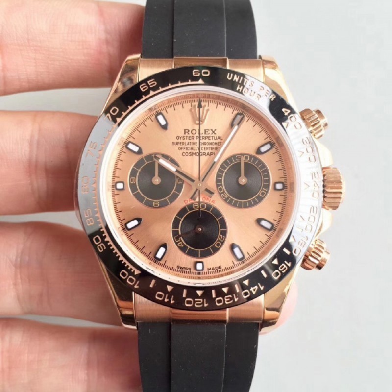 Rolex Daytona Cosmograph 116515LN AR Rose Gold Rose Gold Dial Swiss 4130 Run 6@SEC