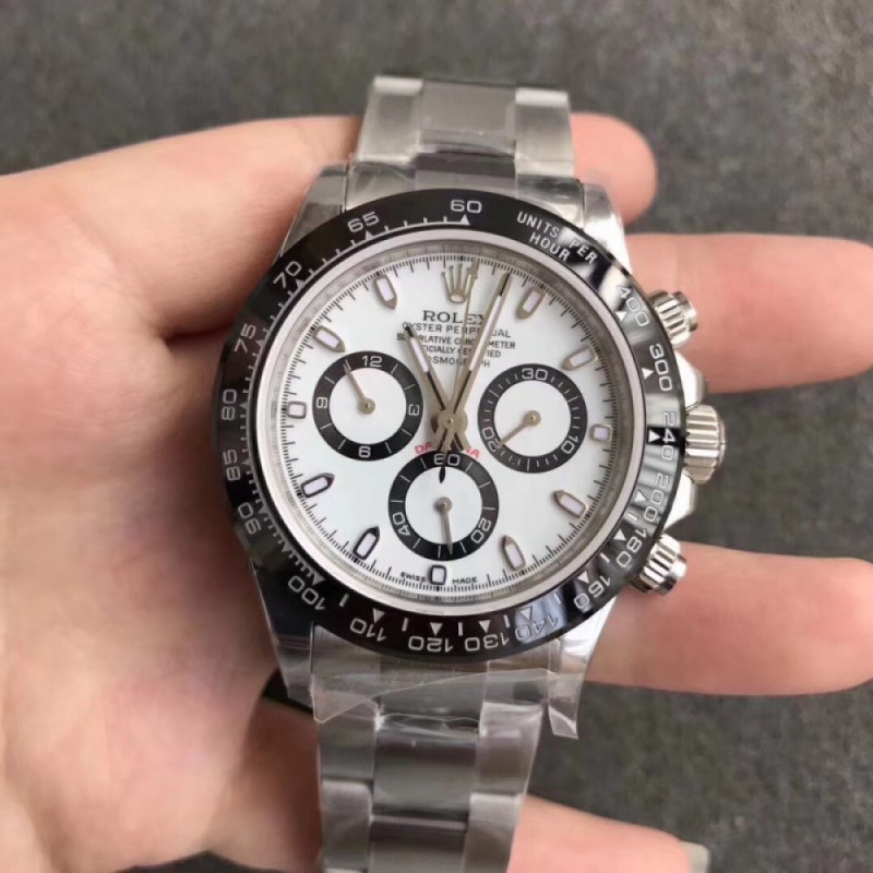 Rolex Daytona Cosmograph 116500LN N Stainless Steel White Dial Swiss 7750 Run 6@SEC