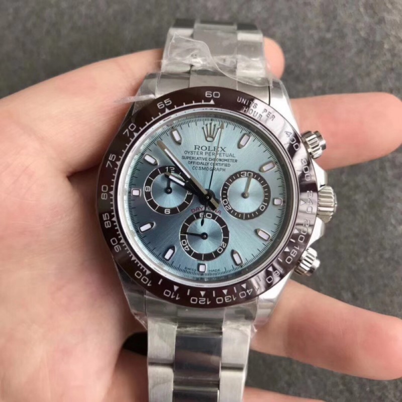 Rolex Daytona Cosmograph 116506 N Stainless Steel Ice Blue Dial Swiss 7750 Run 6@SEC