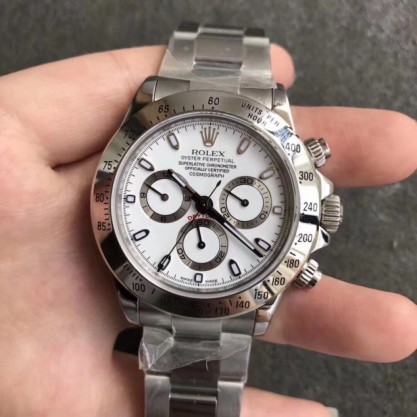 Rolex Daytona Cosmograph 116520 N Stainless Steel White Dial Swiss 7750 Run 6@SEC