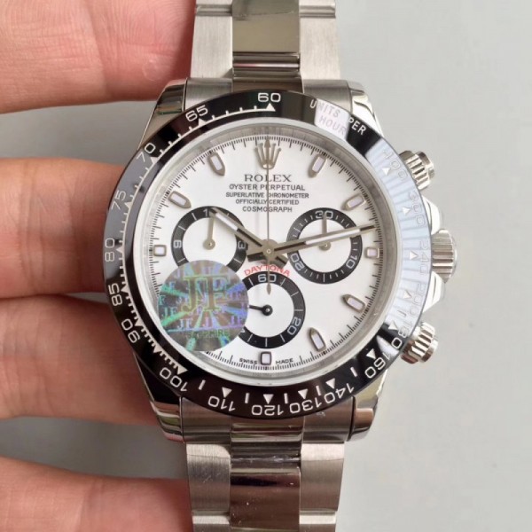 Rolex Daytona Cosmograph 116500LN JF Stainless Steel White Dial Swiss 7750 Run 6@SEC