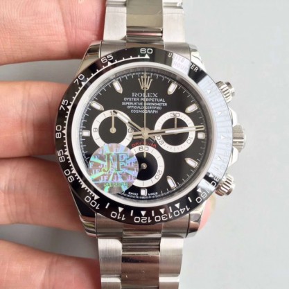 Rolex Daytona Cosmograph 116500LN JF Stainless Steel Black Dial Swiss 7750 Run 6@SEC