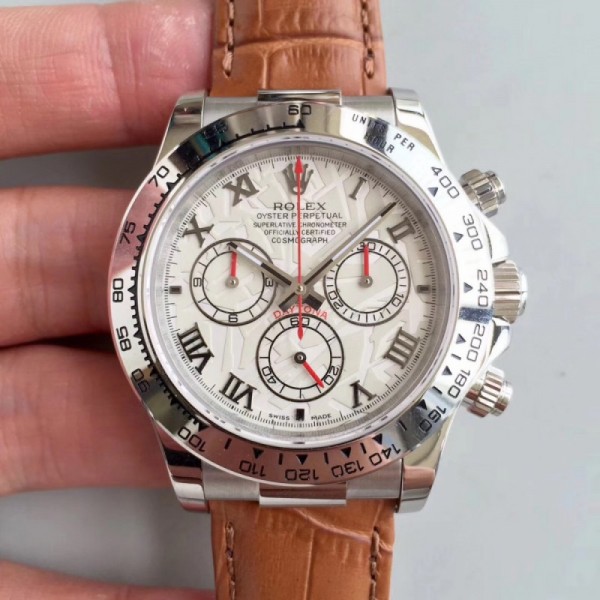 Rolex Daytona Cosmograph 116520 JH Stainless Steel White Dial Swiss 4130 Run 6@SEC