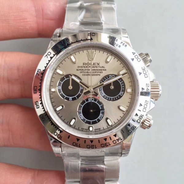 Rolex Daytona Cosmograph 116509 JH Stainless Steel Silver Dial Swiss 4130 Run 6@SEC