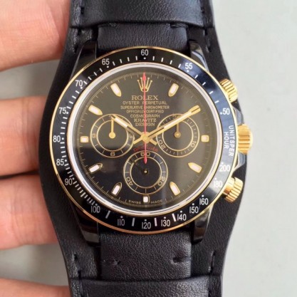 Rolex Daytona Cosmograph Kravitz Design LK 01 RL Ceramic Black Dial Swiss 4130 Run 6@SEC