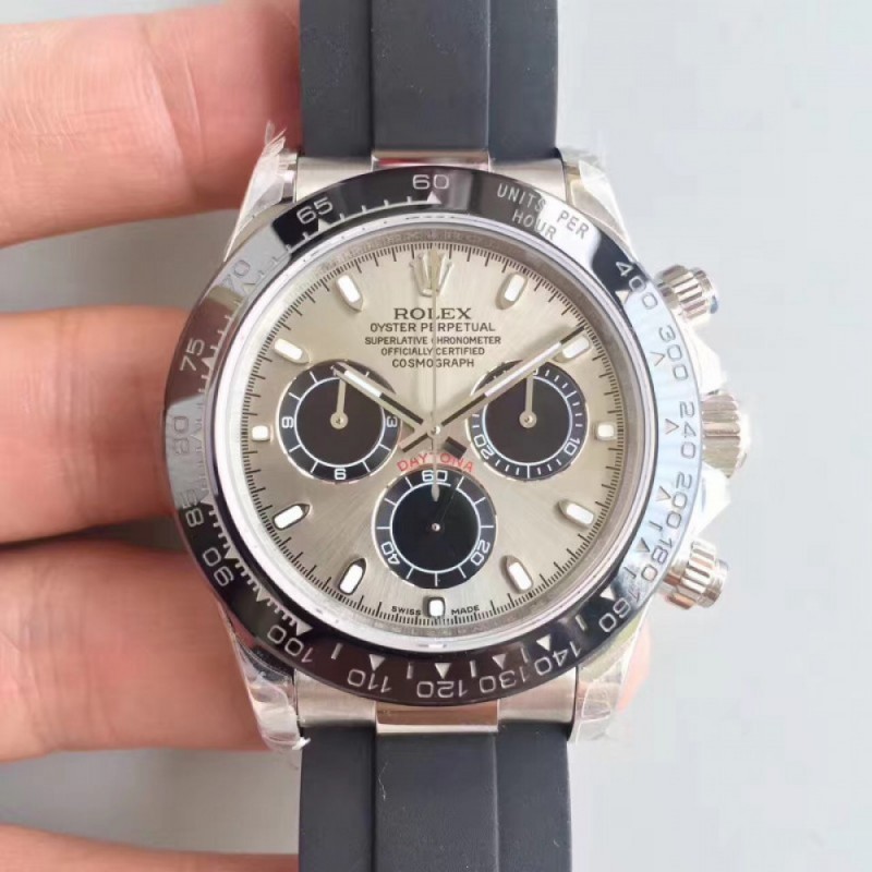 Rolex Daytona Cosmograph 116519LN JH Stainless Steel Silver Dial Swiss 4130 Run 6@SEC