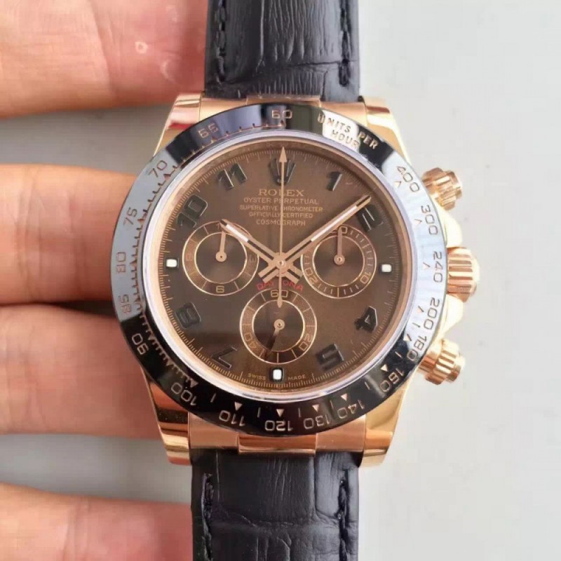 Rolex Daytona Cosmograph 116515LN JH Rose Gold Chocolate Dial Swiss 4130 Run 6@SEC