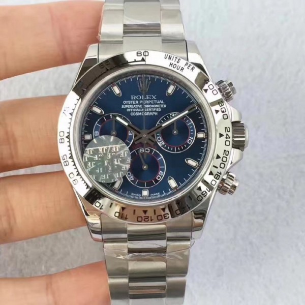 Rolex Daytona Cosmograph 116509 JF Stainless Steel Blue Dial Swiss 7750 Run 6@SEC