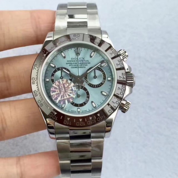 Rolex Daytona Cosmograph 116506 JF Stainless Steel Ice Blue Dial Swiss 7750 Run 6@SEC