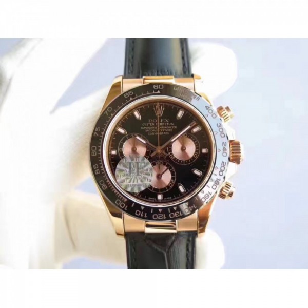 Rolex Daytona Cosmograph 116515LN JF Rose Gold Black Dial Swiss 7750 Run 6@SEC