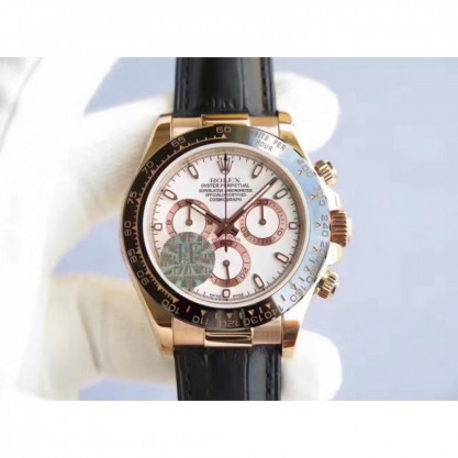 Rolex Daytona Cosmograph 116515LN JF Rose Gold White Dial Swiss 7750 Run 6@SEC