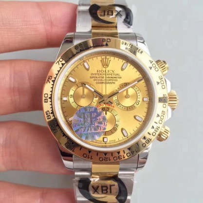 UK Stainless Steel 410L  Rolex Daytona Cosmograph 116503 JF Stainless Steel & Yellow Gold Champagne Dial Swiss 7750 Run 6@SEC