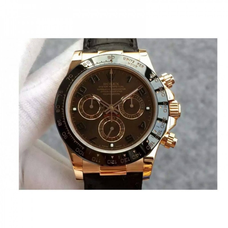 Rolex Daytona Cosmograph 116515LN JH Rose Gold Brown Dial Swiss 4130 Run 6@SEC