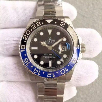 Rolex GMT-Master II 116710BLNR Batman V7 Stainless Steel Black Dial Swiss 3186