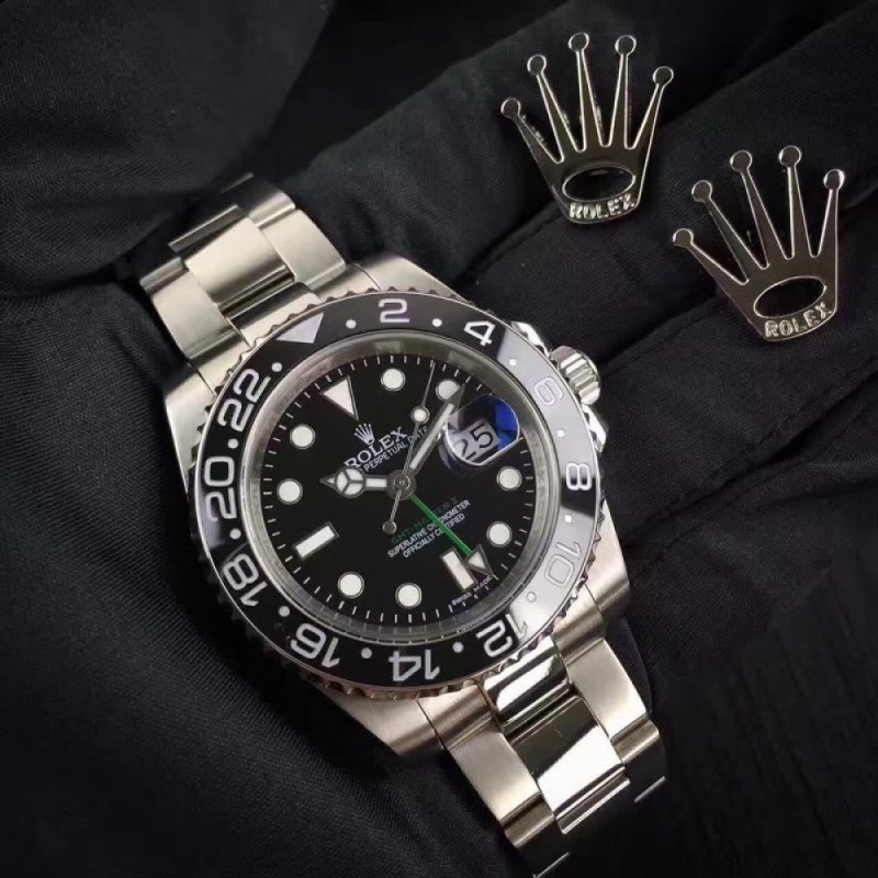 Rolex GMT-Master II 116710LN UR Stainless Steel Black Dial Swiss 2836-2