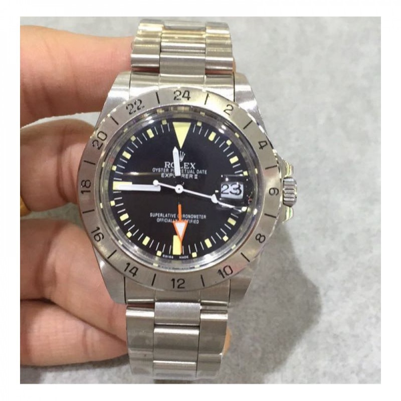 Rolex Explorer II 1655 Steve McQueen LF Stainless Steel Black Dial Swiss 2836-2