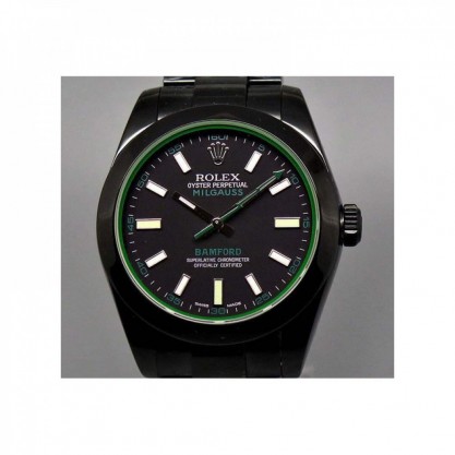 Rolex Milgauss 116400GV Bamford JF PVD Black Dial Swiss 2836-2