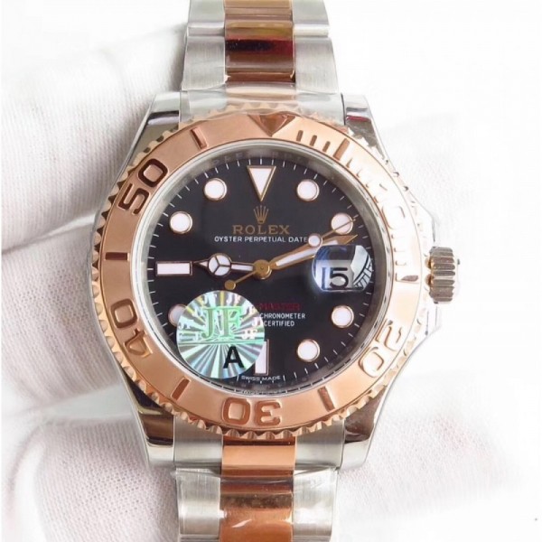 Rolex Yacht-Master 40 116621 JF Stainless Steel & Rose Gold Black Dial Swiss 3135