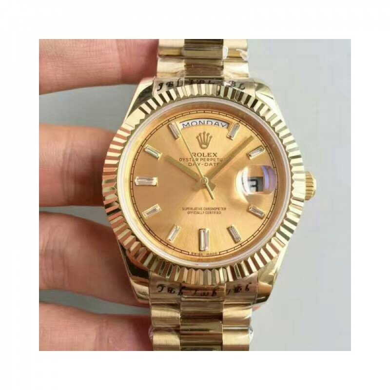 Rolex Day-Date 40 228238 40MM KW Yellow Gold Champagne Dial Swiss 3255