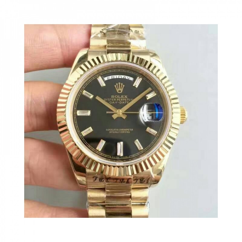 Rolex Day-Date 40 228238 40MM KW Yellow Gold Black Dial Swiss 3255