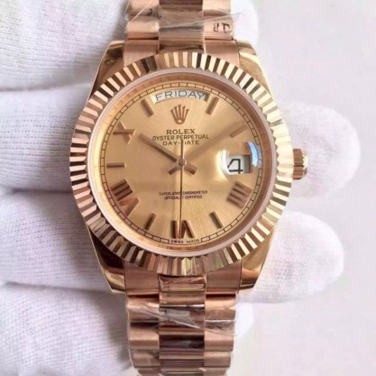 Rolex Day-Date 40 228235 40MM KW Rose Gold Gold Dial Swiss 3255