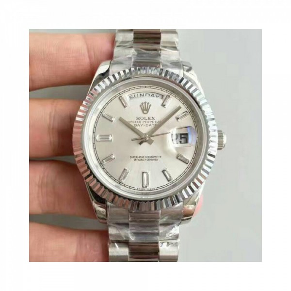 Rolex Day-Date 40 228239 40MM KW Stainless Steel Sundust Dial Swiss 3255