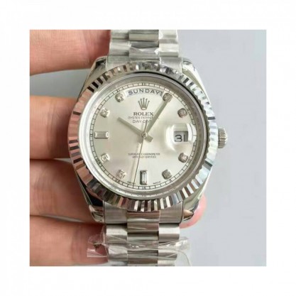 Rolex Day-Date II 218239 41MM V6 Stainless Steel Sundust Dial Swiss 2836-2