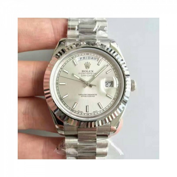 Rolex Day-Date II 218239 41MM V6 Stainless Steel Sundust Dial Swiss 2836-2