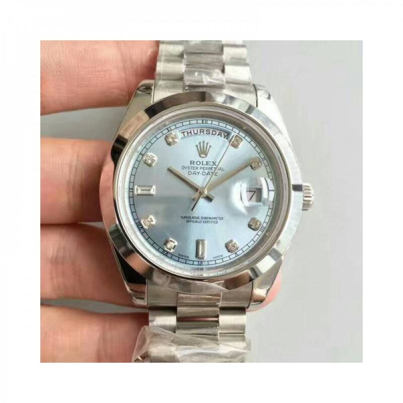 Rolex Day-Date II 218206 41MM V6 Stainless Steel Blue Dial Swiss 2836-2