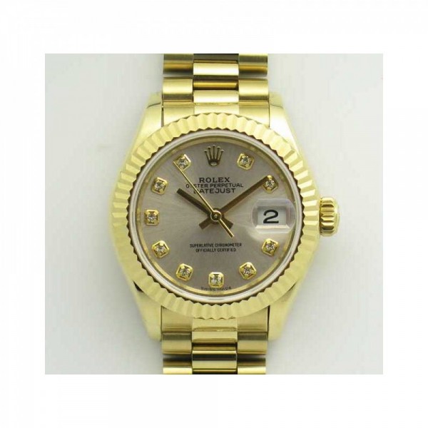 Rolex Lady Datejust 28 279178 28MM BP Yellow Gold Silver Dial Swiss 2671