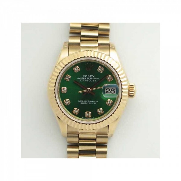 Rolex Lady Datejust 28 279165 28MM BP Rose Gold Green Dial Swiss 2671