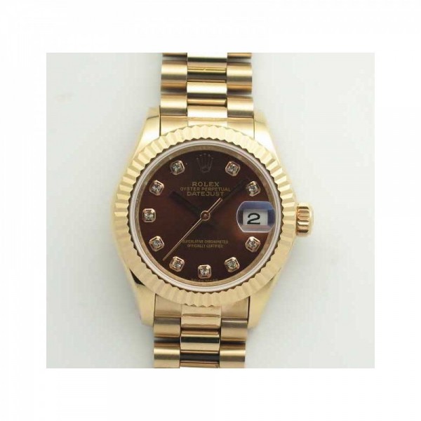 Rolex Lady Datejust 28 279165 28MM BP Rose Gold Chocolate Dial Swiss 2671