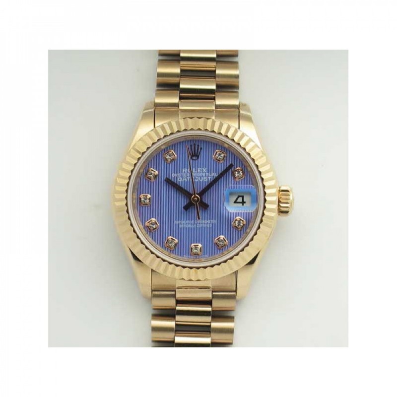 Rolex Lady Datejust 28 279165 28MM BP Rose Gold Blue Dial Swiss 2671