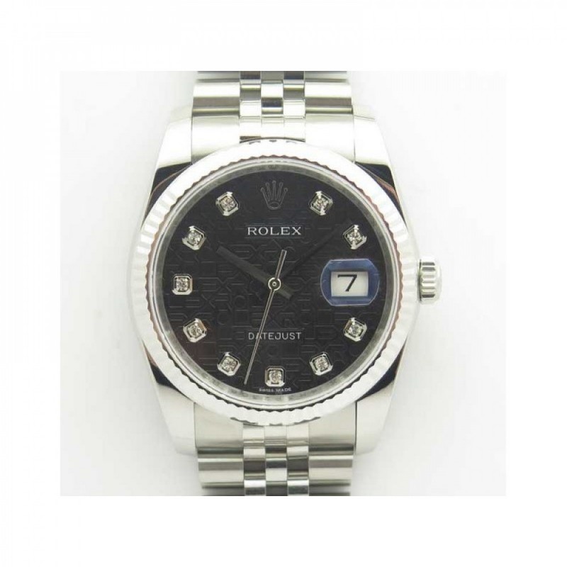 Rolex Datejust 36MM 116234 DJ V2 Stainless Steel Black Anniversary Jubilee Dial Swiss 3135