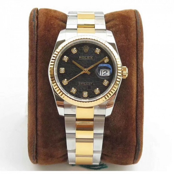 Rolex Datejust 36MM 116234 DJ Stainless Steel 904L & Yellow Gold Black Anniversary Jubilee Dial Swiss 3135