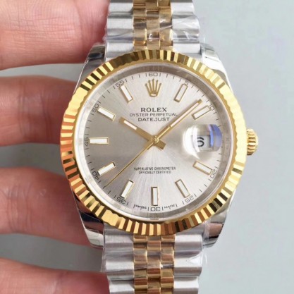 Rolex Datejust II 116333 41MM EW Stainless Steel & Yellow Gold Rhodium Dial Swiss 3136