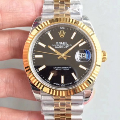 Rolex Datejust II 116333 41MM EW Stainless Steel & Yellow Gold Black Dial Swiss 3235