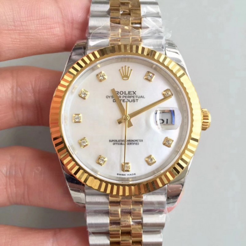 Rolex Datejust II 116333 41MM EW Stainless Steel & Yellow Gold Mother Of Pearl Dial Swiss 3235