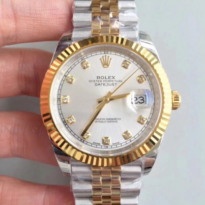 Rolex Datejust II 116333 41MM EW Stainless Steel & Yellow Gold Rhodium Dial Swiss 3136