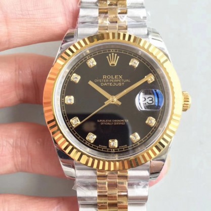 Rolex Datejust II 116333 41MM EW Stainless Steel & Yellow Gold Black Dial Swiss 3235