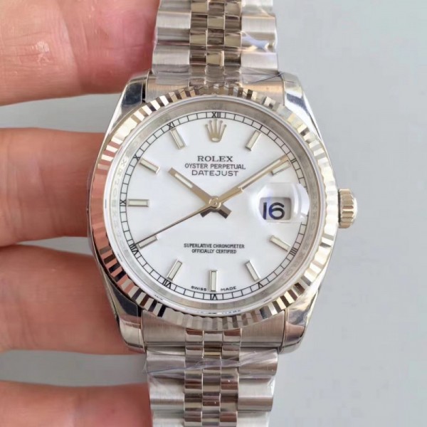 Rolex Datejust 36MM 116234 AR Stainless Steel 904L White Dial Swiss 3135