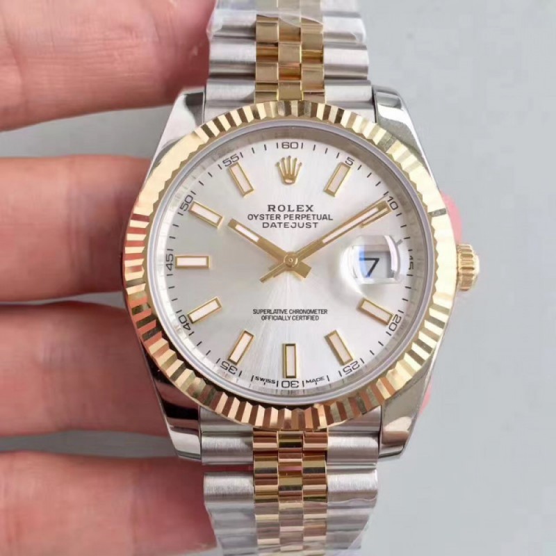 Rolex Datejust II 116333 41MM EW Stainless Steel & Yellow Gold Rhodium Dial Swiss 3136