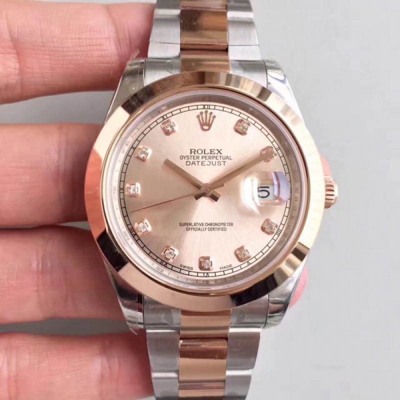 Rolex Datejust II 116333 41MM EW Stainless Steel & Rose Gold Rose Gold Dial Swiss 3136