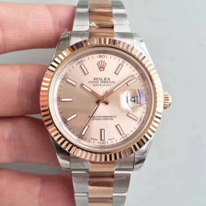 Rolex Datejust II 116333 41MM EW Stainless Steel & Rose Gold Rose Gold Dial Swiss 3136