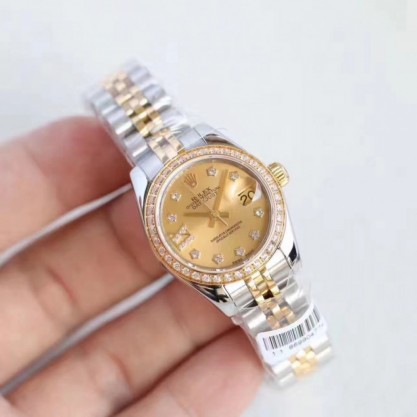 Rolex Lady Datejust 28 279383RBR 28MM N Stainless Steel & Yellow Gold Champagne Dial Swiss 2671