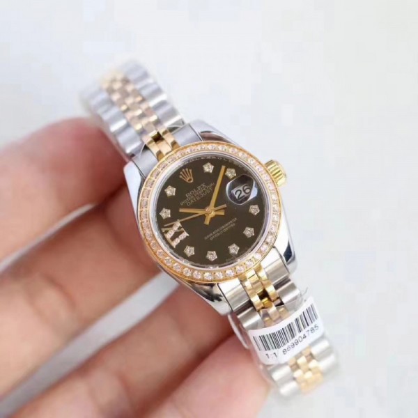 Rolex Lady Datejust 28 279383RBR 28MM N Stainless Steel & Yellow Gold Black Dial Swiss 2671